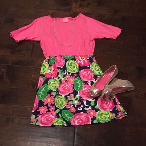 EEUC pink floral Simply Southern dress!